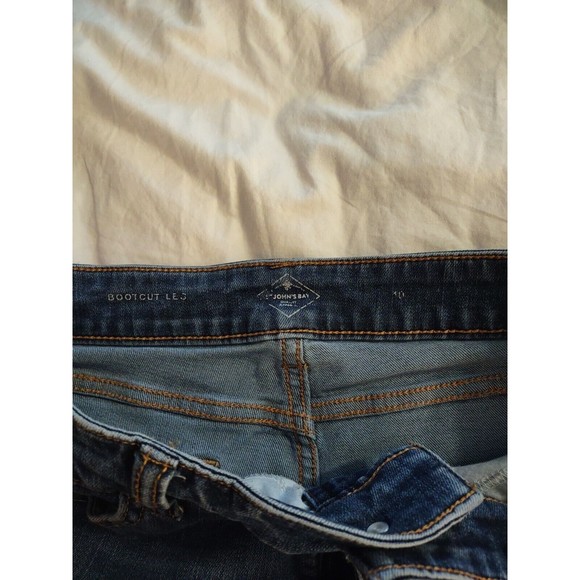 St John's Bay Blue Bootcut Jeans Size 10 - Picture 4 of 9